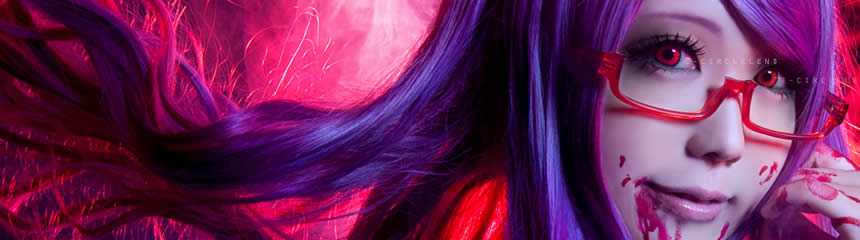 red cosplay circle contact lenses